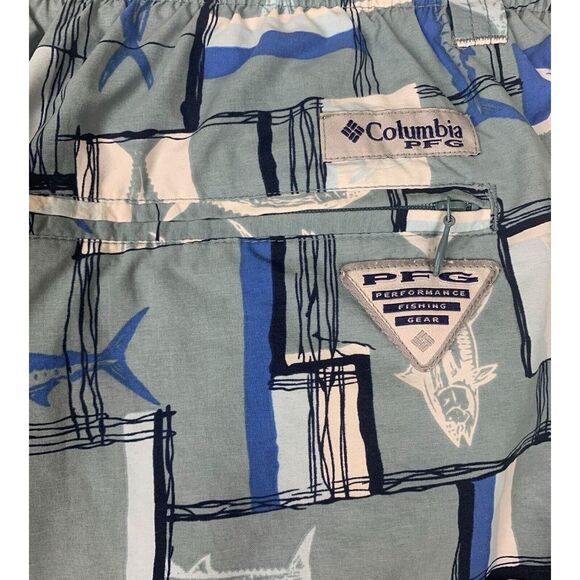 Columbia PFG Shorts Mens XXL Gray Multi Omni‎ Shade Fishing Swim Outdoors Marine - Picture 4 of 8